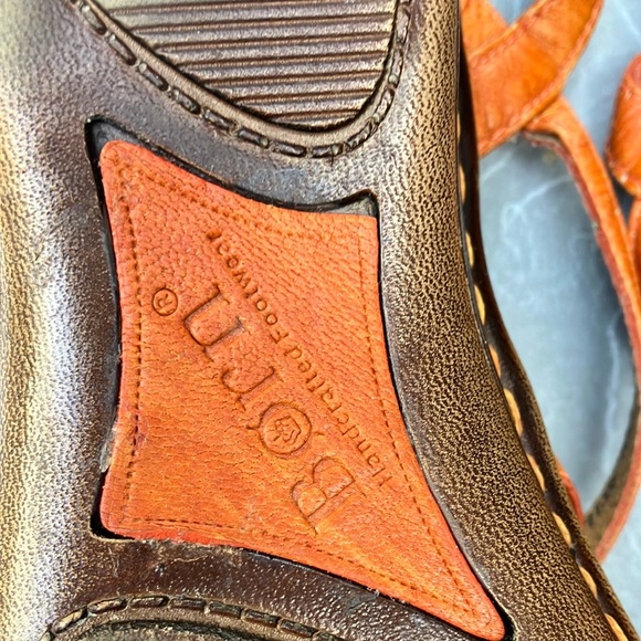 Women’s size 7 eur 38 Born Women's Orange Strappy Sandals - Picture 13 of 16